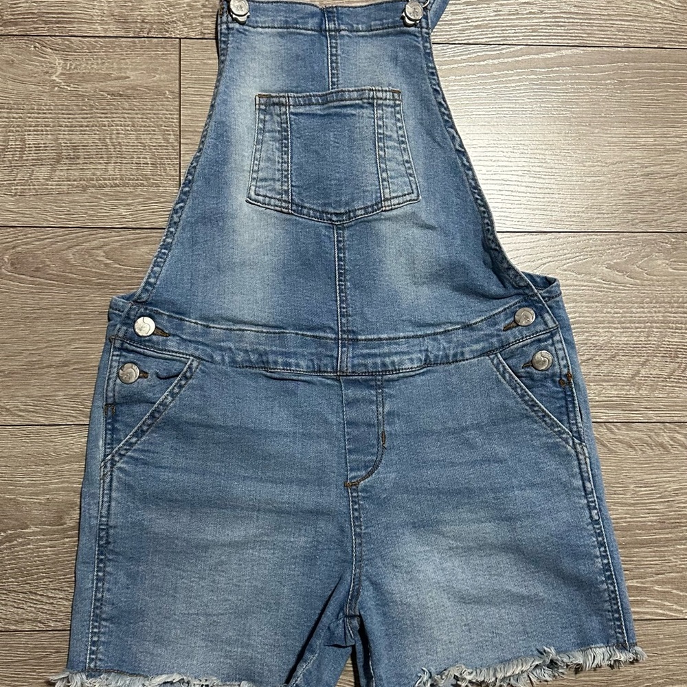 Denim Overall Shorts